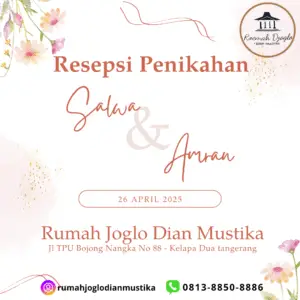 Resepsi Pernikahan Salwa & Amran di Rumah Joglo Dian Mustika: Elegan, Intim, dan Berkesan