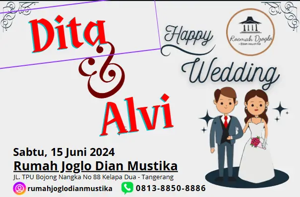 Pernikahan Dita Dan Alfi di Rumah Joglo Dian Mustika